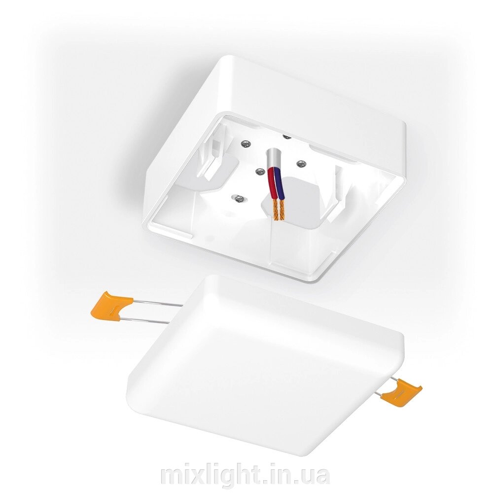 Рамка накладного монтажу квадратного безрамкового світильника 97mm х 97mm VIDEX VL-DLFS-09SF від компанії Mixlight - фото 1
