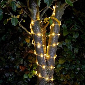 Садова LED гірлянда від сонячної батареї 50 led теплий-білий 6.9 м для дерев та веранд Sirius SLS50RW