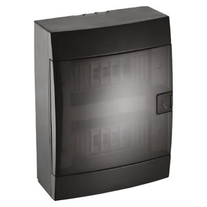 Щиток зовнішньої установки на 24 автомати пластиковий чорного кольору IP40 Horoz Electric