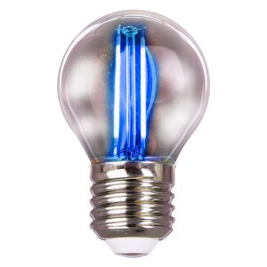 Синя філаментна LED лампа VELMAX V-Filament-G45 2W E27 200Lm
