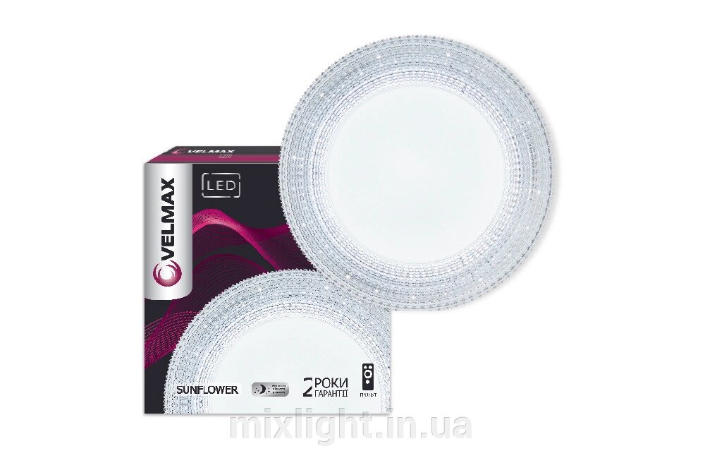 Smart світильник VELMAX V-CL-SUNFLOWER 70W 3000K-6500K, 4900Lm, пульт дистанційного керування від компанії Mixlight - фото 1