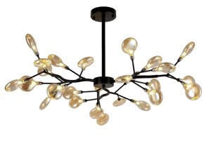 Сучасна декоративна люстра на 27 ламп з цоколем G4 із металу чорного кольору Levistella 918LP447-27 BK+BR