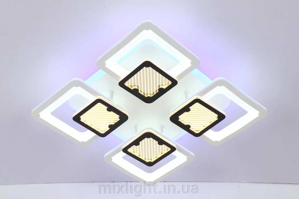 Стельова LED люстра акрилова VALESO 172W на чотири плафони 3000-6000К біла IP20 V K29043-4 1 від компанії Mixlight - фото 1