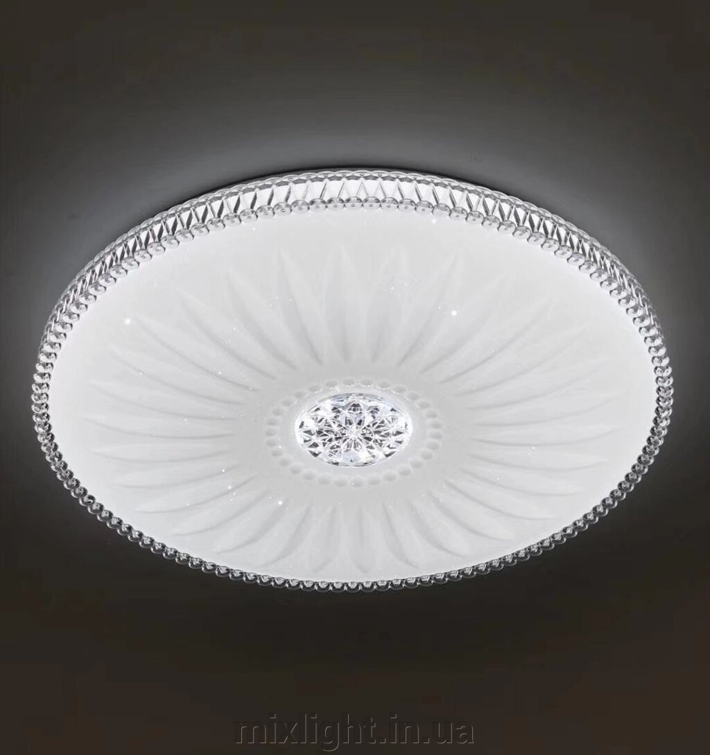 Стельова LED люстра з пультом VALESO 48W круглої форми 3000-6000К біла IP20 V GLX-20365-500 white від компанії Mixlight - фото 1