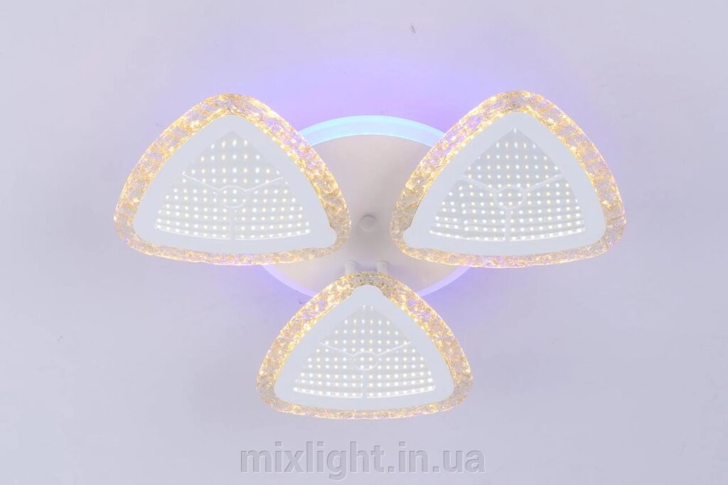 Стельова LED люстра з пультом VALESO 91W на три плафони 3000-6000К IP20 V K39932-3 1 WT від компанії Mixlight - фото 1