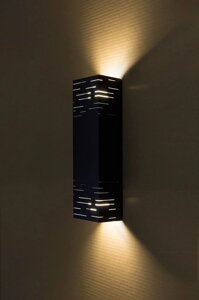 Світильник настінний MSK Electric Sieve бра під дві лампи NL 23702-2 BK чорний