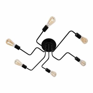 Світильник павук стельовий в індустріальному стилі на 6 ламп LV 756PR0230-6 чорний