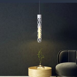 Світильник підвісний MSK Electric Flow у стилі лофт під лампу Е27 білий NL 6041 WH