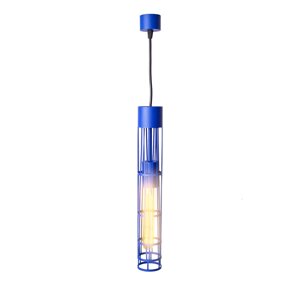 Світильник підвісний MSK Electric Flow у стилі лофт під лампу Е27 синій NL 6040 BL