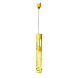 Світильник підвісний MSK Electric Flow у стилі лофт під лампу Е27 жовтий NL 6040 YL