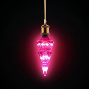 Світлодіодна декоративна лампа 2W рожева E27 Horoz Electric PINE