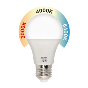 Світлодіодна лампа LED Груша 10W E27 з регульованим кольором світіння 3000K-4000К-6400K Horoz Electric COMBO-10