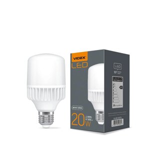 Світлодіодна лампа високопотужна A65 20W VIDEX E27 5000K білий VL-A65-20275