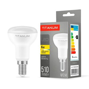 Світлодіодна рефлекторна лампа LED R50 6W E14 3000K 510 lm titanum TLR5006143