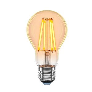 Світлодіодна ретро лампа 4W філаментна VELMAX LED V-Filament-Amber-A60 E27 2200K 400Lm