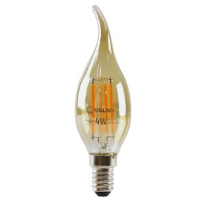 Світлодіодна ретро лампа 4W VELMAX LED V-Filament-Amber-C37t E14 2200K 400Lm