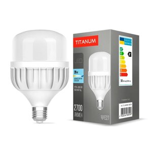 Світлодіодна високопотужна LED лампа A100 30W E27 6500К 2700 Lm промислова TITANUM