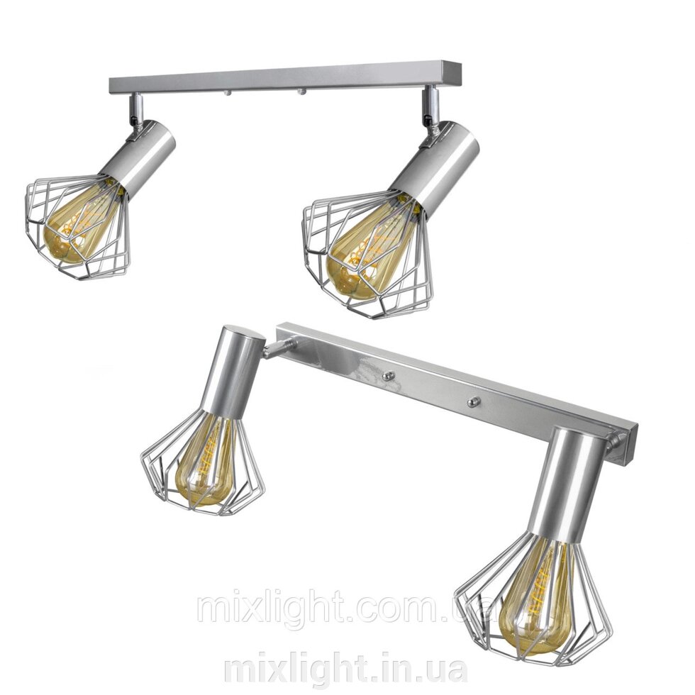 Світильник лофт MSK Electric Diadem настінно-стельовий NL 22151-2 CR хром від компанії Mixlight - фото 1