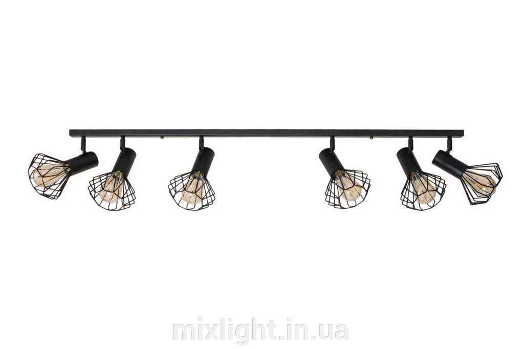 Світильник лофт MSK Electric Diadem стельовий NL 22151-6 BK від компанії Mixlight - фото 1