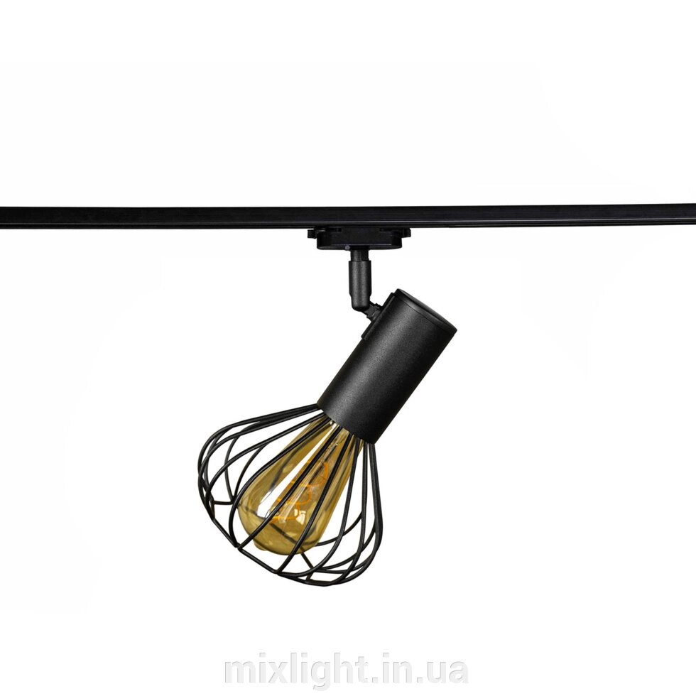 Світильник трековий MSK Electric Lotus в стилі лофт NT 14151-1 BK від компанії Mixlight - фото 1