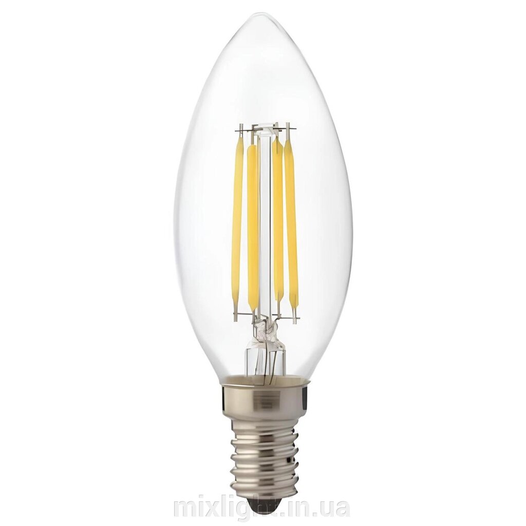 Світлодіодна філаментна лампа 6W свічка Е14 2700К Horoz Electric Filament candle - 6 від компанії Mixlight - фото 1