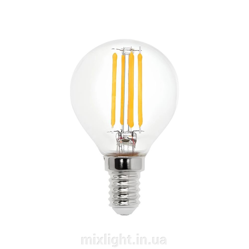 Світлодіодна філаментна LED лампа 6W 2700К E14 700 lm Horoz Electric Filament BALL-6 від компанії Mixlight - фото 1