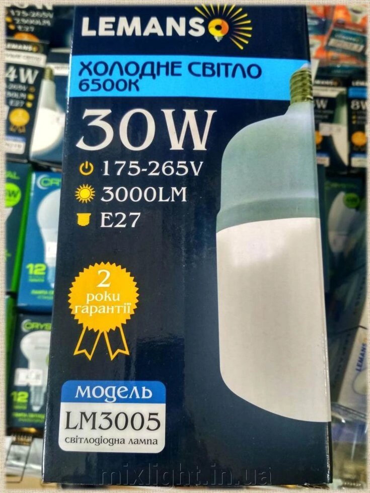 Світлодіодна лампа 30 W 3000 Lm E27 Lemanso LM3005 від компанії Mixlight - фото 1