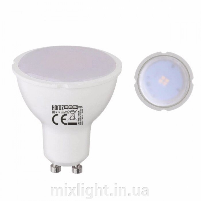 Світлодіодна лампа 4W 3000K GU10 Plus-4 Horoz Electric від компанії Mixlight - фото 1