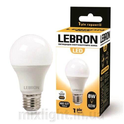 Світлодіодна лампа 8W Lebron LED L-A60 Е27 4100K 720Lm від компанії Mixlight - фото 1