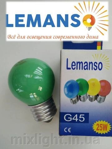 Світлодіодна лампа зелена 1,2W E27 Lemanso LM705 від компанії Mixlight - фото 1