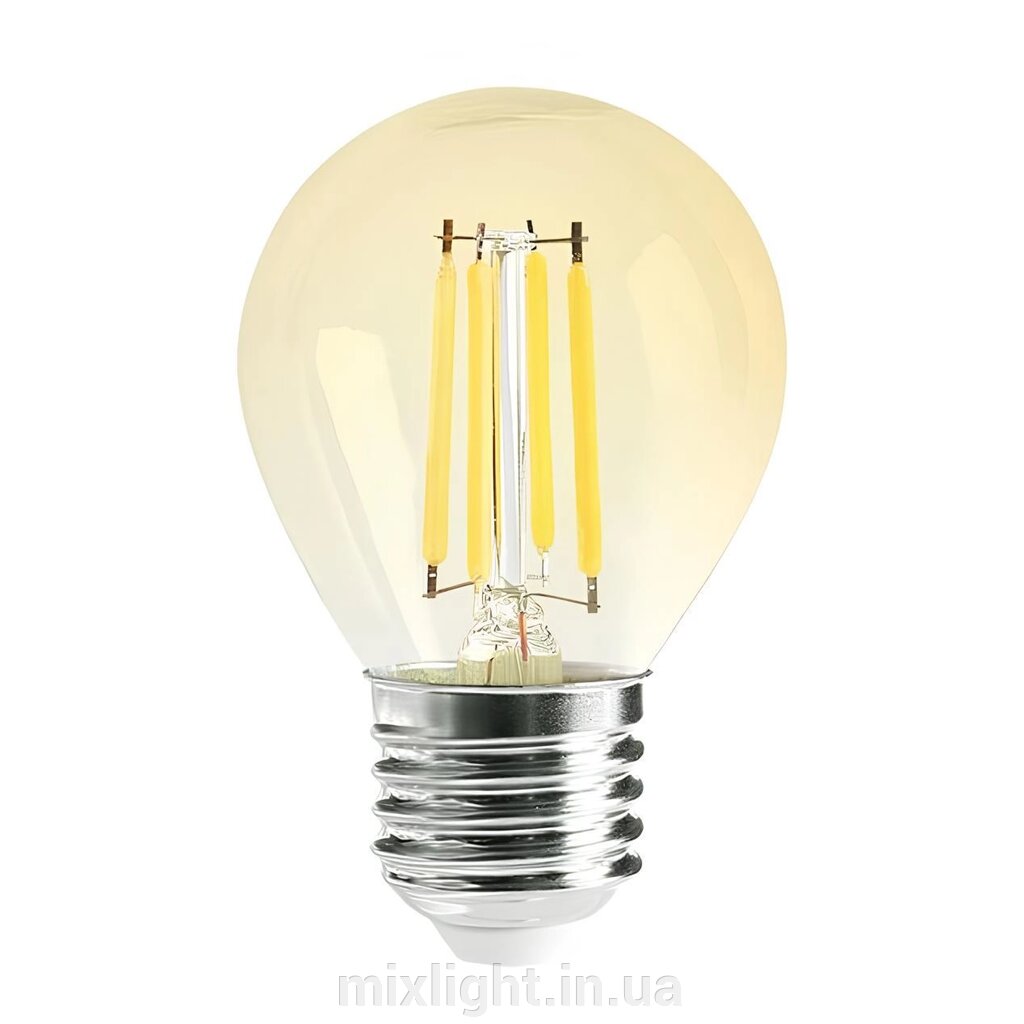 Світлодіодна лампочка G45 кулька 8W E27 філамент золото 4200K LED Filament gold SiriusStar 5406 від компанії Mixlight - фото 1