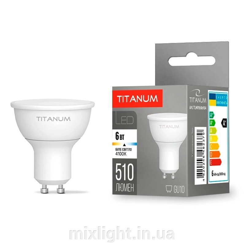 Світлодіодна LED лампа MR16 6W GU10 4100K TITANUM TLMR1606104 від компанії Mixlight - фото 1