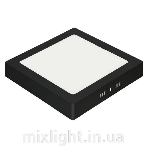 Світлодіодна накладна панель 18W квадрат 6400K чорний Arina-18 Horoz Electric від компанії Mixlight - фото 1