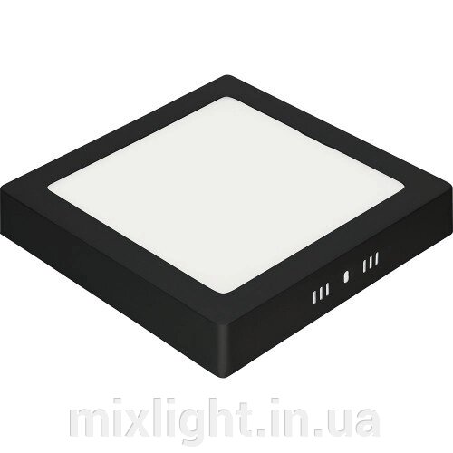 Світлодіодна накладна панель 28W квадрат 6400K чорний Arina-28 Horoz Electric від компанії Mixlight - фото 1