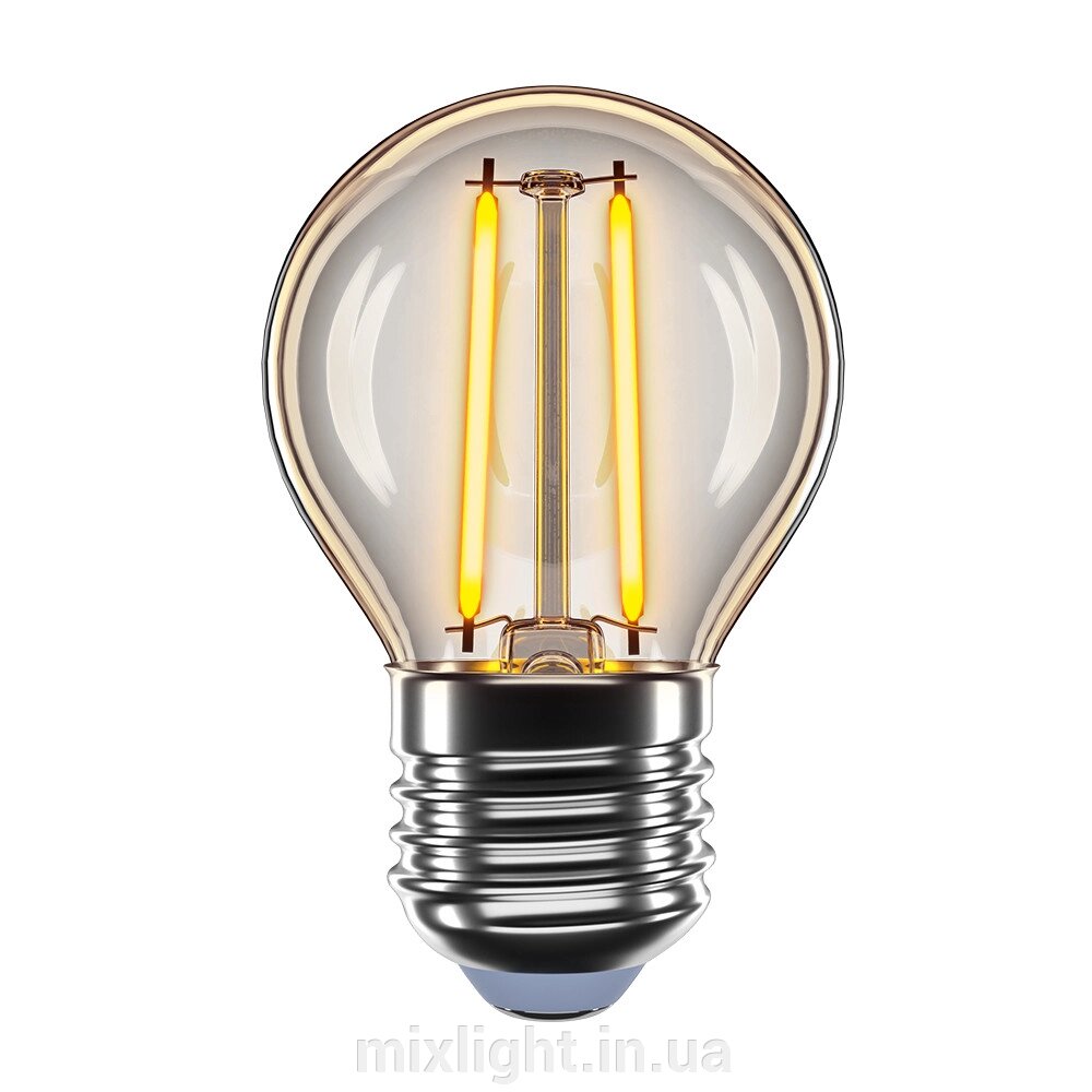 Світлодіодна ретро лампа 4W VELMAX LED V-Filament-Amber-G45 філаментна E27 2200K 400Lm від компанії Mixlight - фото 1