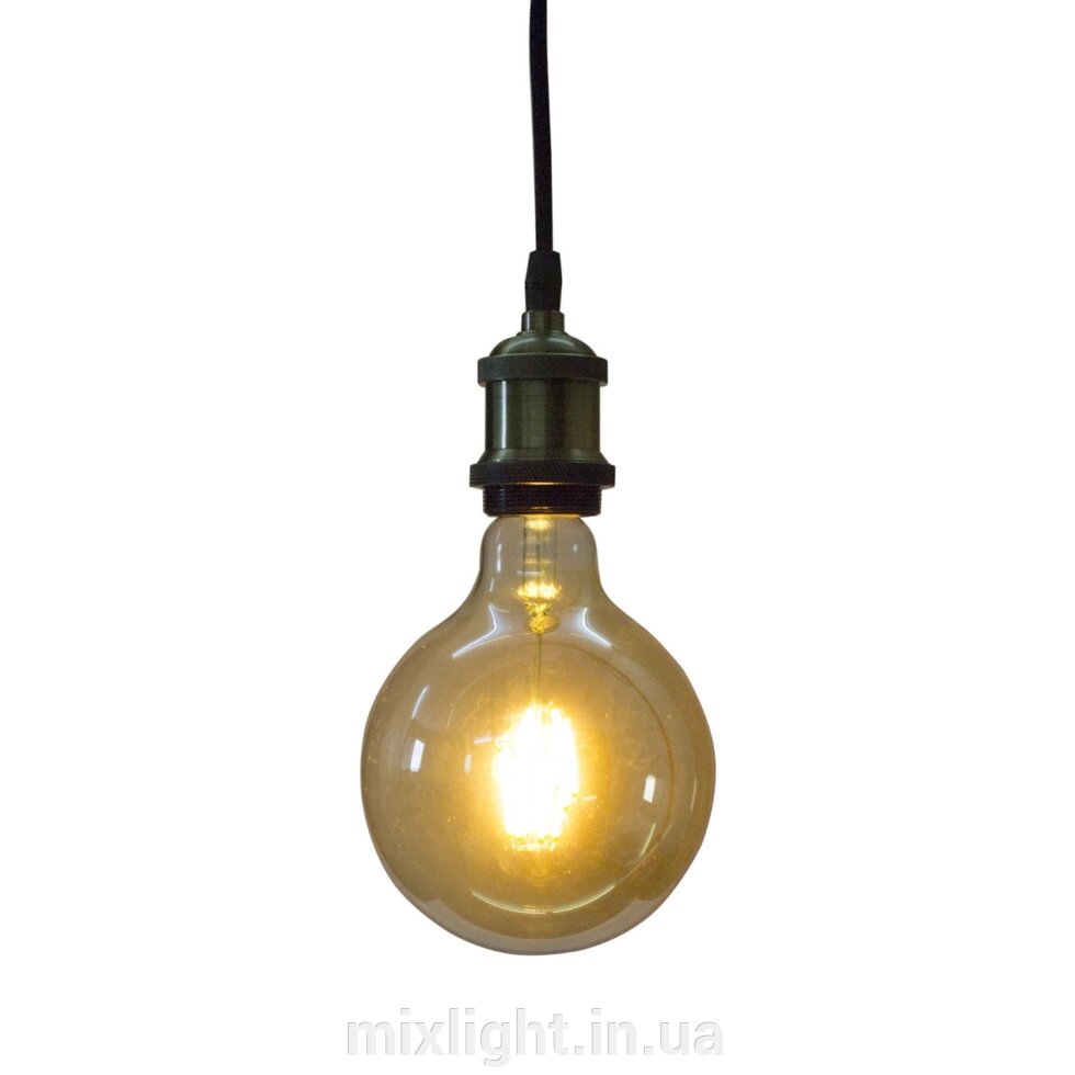 Світлодіодна вінтажна лампа Filament 6w E27 Rustic Globe-6 Horoz Electric від компанії Mixlight - фото 1