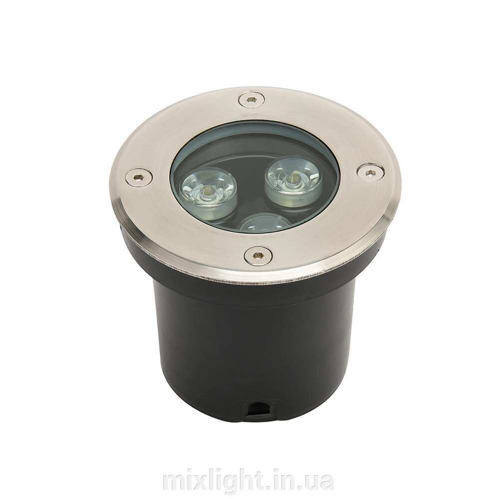 Світлодіодний тротуарний світильник 3W AZUR-3 матовий хром Horoz Electric від компанії Mixlight - фото 1