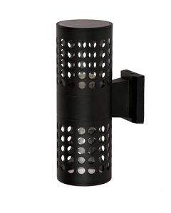 Вуличний настінний світильник на дві лампи Е27 чорного кольору Levistella 923LYH01-2 BK