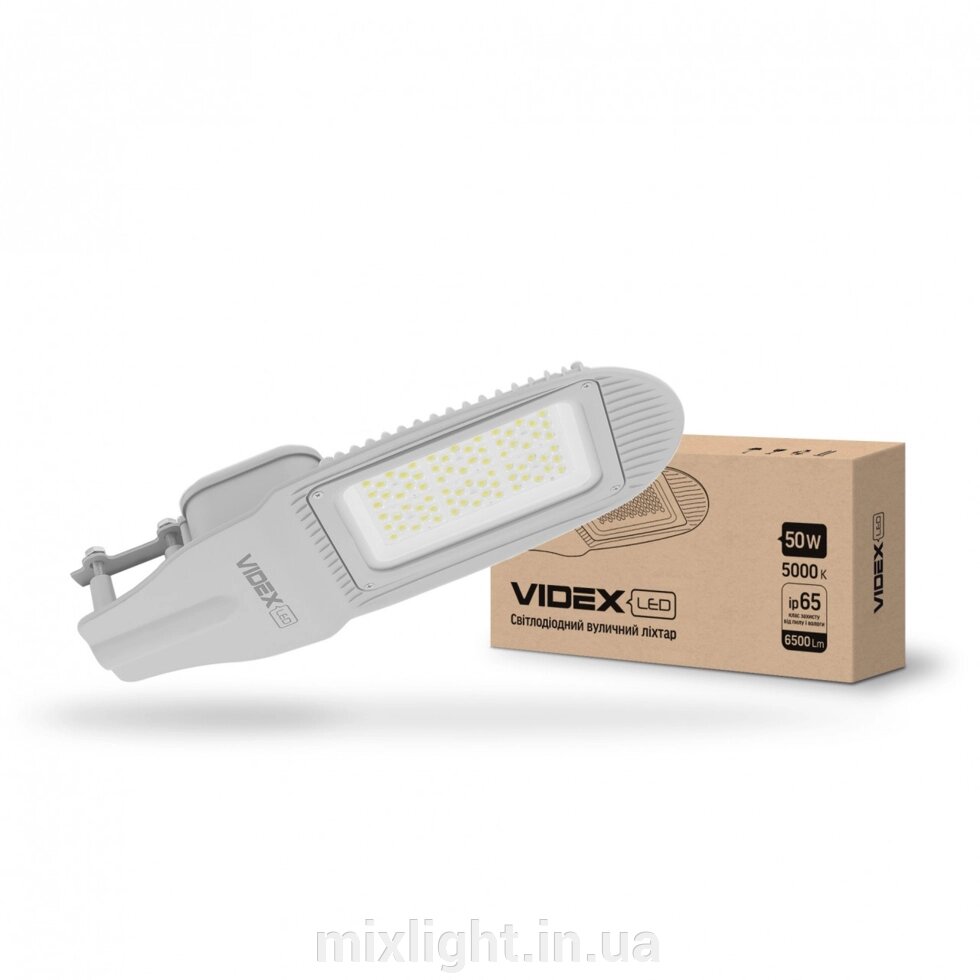 Вуличний ліхтар LED 50W 5000K VIDEX сірий VL-SL06-505 від компанії Mixlight - фото 1