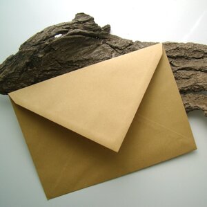 Поштова дизайнерський конверт С5 МК, крафт, 100 гр/кв. м, 162 х 229 мм, від 1 шт, Звичайний