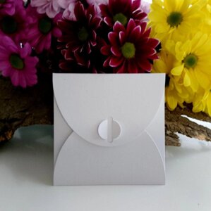 Подарунковий конверт 100х100 мм з кольорового дизайнерського картону Фіолетовий