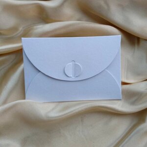 Подарунковий конверт 80х120 мм з кольорового дизайнерського картону Чорний