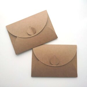 Подарунковий конверт з еко крафт-картону, 60х90 мм