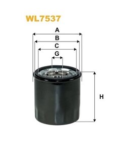 Фільтр масляний WIX WL7537 (OP643/6)