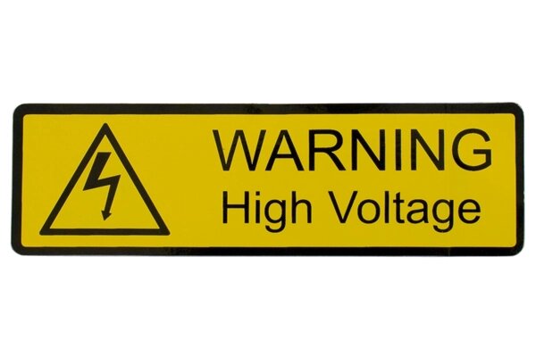 Наклейка, warning high voltage ( рефрижератор StarCool ) ##от компании## Мировой Контейнерный Сервис: рефконтейнер, контейнер, дженсет, genset - ##фото## 1
