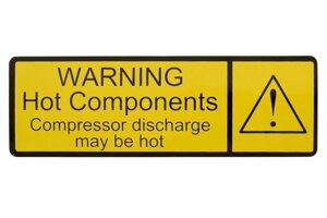 Наклейка, попередження Гарячі компоненти, запчастини для холодильних агрегатів Контейнери збірні зоряні