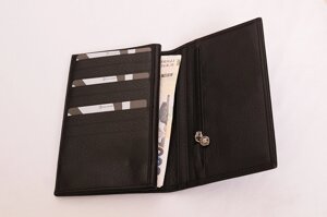 Вертикальний чоловічий гаманець зі шкіри