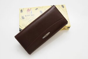 Жіночий шкіряний гаманець застібка магніт Kochi коричневий 806-Coffee