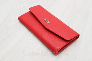 Жіночий тонкий шкіряний гаманець червоний Desisan Туреччина