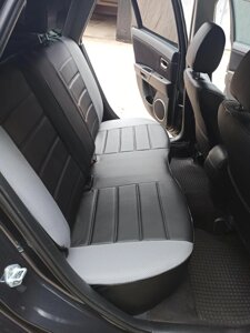 Чохли на сидіння Форд Фієста (Ford Fiesta) модельні MAX-L з екошкіри коричневий